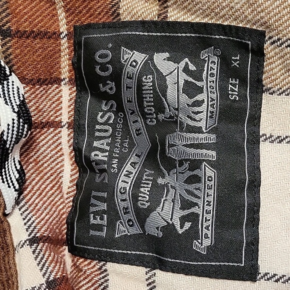 NWT Levi's Vibrant Orange Jacket with Dark Brown Collar - Picture 4 of 7